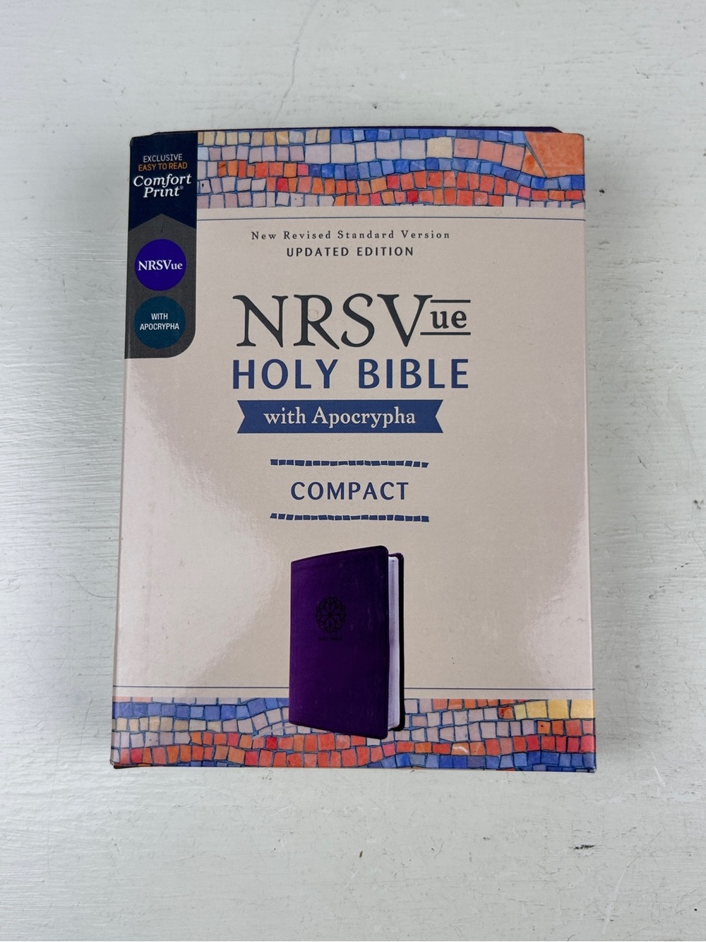 Zondervan NRSVue Holy Bible Apocrypha Compact Leathersoft Purple Comfort Print